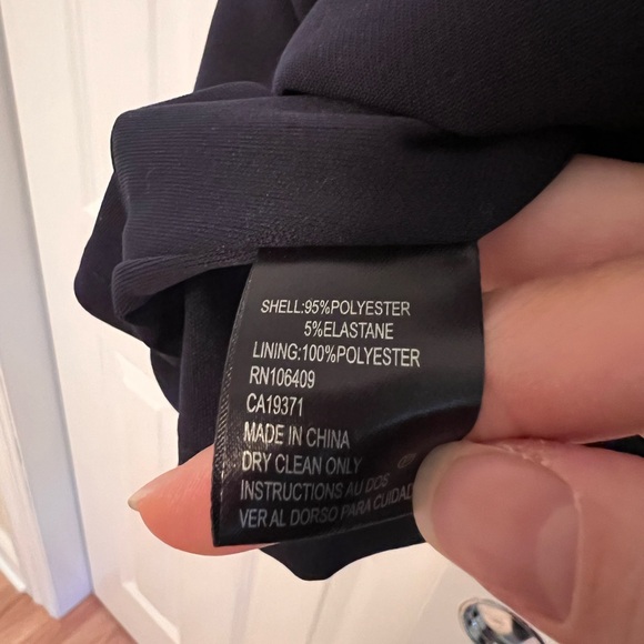 Tahari by ASL Scallop Shift Dress with Mock Neck Women's Dress Navy - Picture 7 of 7